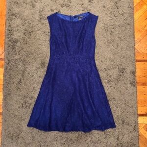 French Connection Blue Sleeveless A-Line Dress